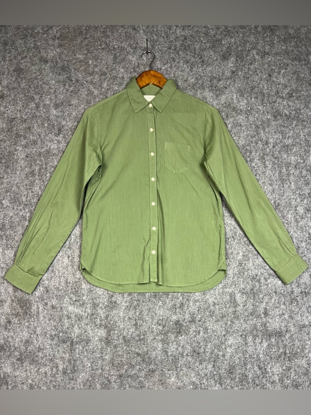 Trovata Olive Green Long-Sleeve Button-Down Shirt‎ Extra Small